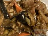 Pork Ribs stir fried with aubergine in Brown Sauce+ Boiled Rice 红烧茄子排骨饭